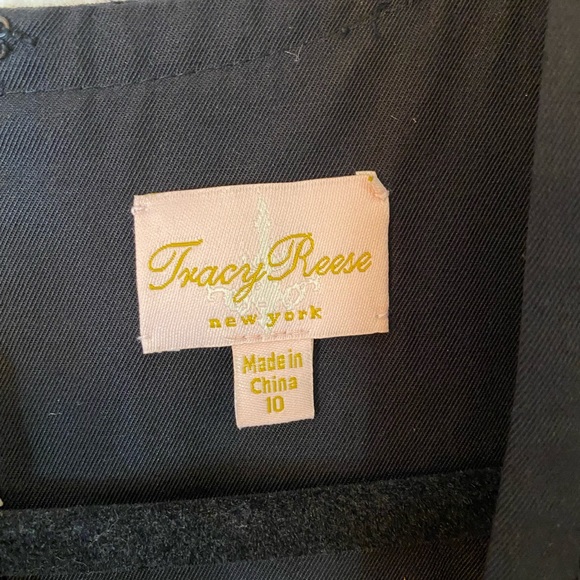 Tracy Reese New York Black Fit and Flare Sleeveless Black Dress Sz 10 - Picture 4 of 11